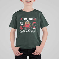 Canadian Ice Hockey Beaver T Shirt For Kid Tis The Season Holiday Gift - Wonder Print Shop