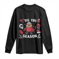 Canadian Ice Hockey Beaver Long Sleeve Shirt Tis The Season Holiday Gift - Wonder Print Shop