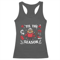 Canadian Ice Hockey Beaver Racerback Tank Top Tis The Season Holiday Gift - Wonder Print Shop