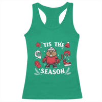 Canadian Ice Hockey Beaver Racerback Tank Top Tis The Season Holiday Gift - Wonder Print Shop