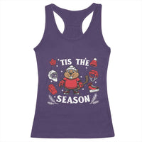 Canadian Ice Hockey Beaver Racerback Tank Top Tis The Season Holiday Gift - Wonder Print Shop