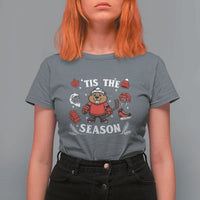 Canadian Ice Hockey Beaver T Shirt For Women Tis The Season Holiday Gift - Wonder Print Shop