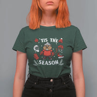 Canadian Ice Hockey Beaver T Shirt For Women Tis The Season Holiday Gift - Wonder Print Shop