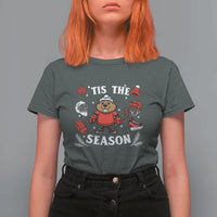 Canadian Ice Hockey Beaver T Shirt For Women Tis The Season Holiday Gift - Wonder Print Shop