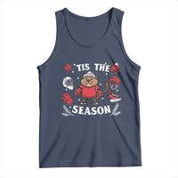 Canadian Ice Hockey Beaver Tank Top Tis The Season Holiday Gift - Wonder Print Shop