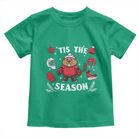 Canadian Ice Hockey Beaver Toddler T Shirt Tis The Season Holiday Gift - Wonder Print Shop