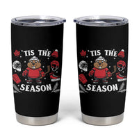 Canadian Ice Hockey Beaver Tumbler Cup Tis The Season Holiday Gift - Wonder Print Shop