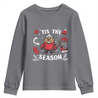 Canadian Ice Hockey Beaver Youth Sweatshirt Tis The Season Holiday Gift - Wonder Print Shop