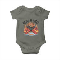 Funny Beaver Ice Hockey Goalie Gift Baby Onesie No Pucks Given - Wonder Print Shop