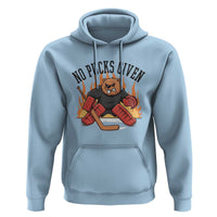 Funny Beaver Ice Hockey Goalie Gift Hoodie No Pucks Given - Wonder Print Shop