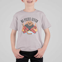 Funny Beaver Ice Hockey Goalie Gift T Shirt For Kid No Pucks Given - Wonder Print Shop