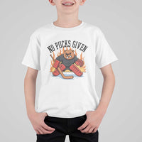Funny Beaver Ice Hockey Goalie Gift T Shirt For Kid No Pucks Given - Wonder Print Shop