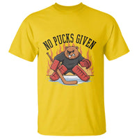 Funny Beaver Ice Hockey Goalie Gift T Shirt No Pucks Given - Wonder Print Shop