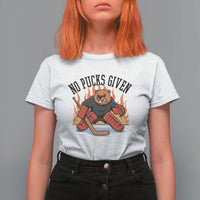 Funny Beaver Ice Hockey Goalie Gift T Shirt For Women No Pucks Given - Wonder Print Shop