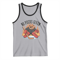 Funny Beaver Ice Hockey Goalie Gift Tank Top No Pucks Given - Wonder Print Shop