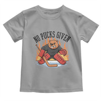 Funny Beaver Ice Hockey Goalie Gift Toddler T Shirt No Pucks Given - Wonder Print Shop