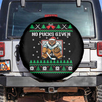 Ugly Christmas Sweater Beaver Ice Hockey Goalie Spare Tire Cover No Pucks Given - Wonder Print Shop