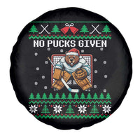 Ugly Christmas Sweater Beaver Ice Hockey Goalie Spare Tire Cover No Pucks Given - Wonder Print Shop