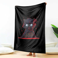 Funny Cat Vader Kitten Playing Darts Throw Blanket Space Scifi Dartist Gift - Wonder Print Shop