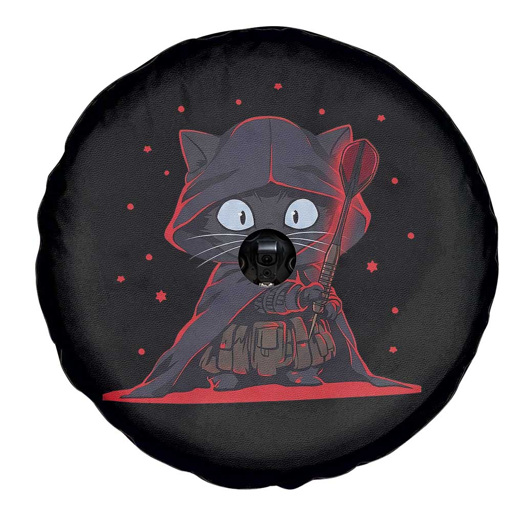 Funny Cat Vader Kitten Playing Darts Spare Tire Cover Space Scifi Dartist Gift - Wonder Print Shop