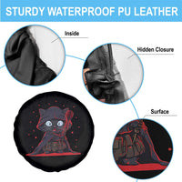 Funny Cat Vader Kitten Playing Darts Spare Tire Cover Space Scifi Dartist Gift - Wonder Print Shop