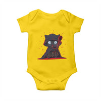 Funny Cat Vader Kitten Playing Darts Baby Onesie Space Scifi Dartist Gift - Wonder Print Shop
