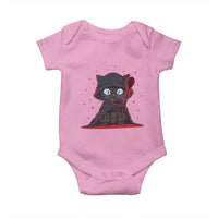 Funny Cat Vader Kitten Playing Darts Baby Onesie Space Scifi Dartist Gift - Wonder Print Shop