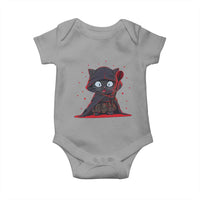 Funny Cat Vader Kitten Playing Darts Baby Onesie Space Scifi Dartist Gift - Wonder Print Shop