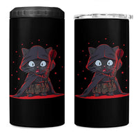 Funny Cat Vader Kitten Playing Darts 4 in 1 Can Cooler Tumbler Space Scifi Dartist Gift - Wonder Print Shop