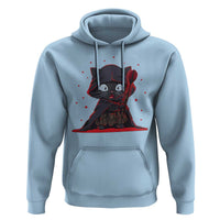 Funny Cat Vader Kitten Playing Darts Hoodie Space Scifi Dartist Gift - Wonder Print Shop