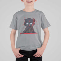 Funny Cat Vader Kitten Playing Darts T Shirt For Kid Space Scifi Dartist Gift - Wonder Print Shop