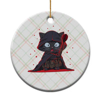 Funny Cat Vader Kitten Playing Darts Ceramic Ornament Space Scifi Dartist Gift - Wonder Print Shop