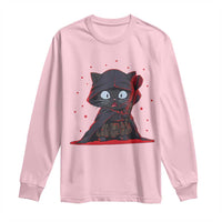 Funny Cat Vader Kitten Playing Darts Long Sleeve Shirt Space Scifi Dartist Gift - Wonder Print Shop