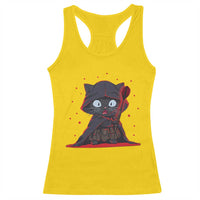 Funny Cat Vader Kitten Playing Darts Racerback Tank Top Space Scifi Dartist Gift - Wonder Print Shop
