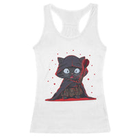 Funny Cat Vader Kitten Playing Darts Racerback Tank Top Space Scifi Dartist Gift - Wonder Print Shop