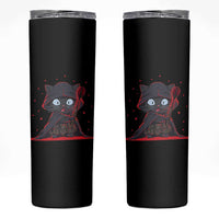 Funny Cat Vader Kitten Playing Darts Skinny Tumbler Space Scifi Dartist Gift - Wonder Print Shop