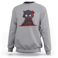 Funny Cat Vader Kitten Playing Darts Sweatshirt Space Scifi Dartist Gift - Wonder Print Shop