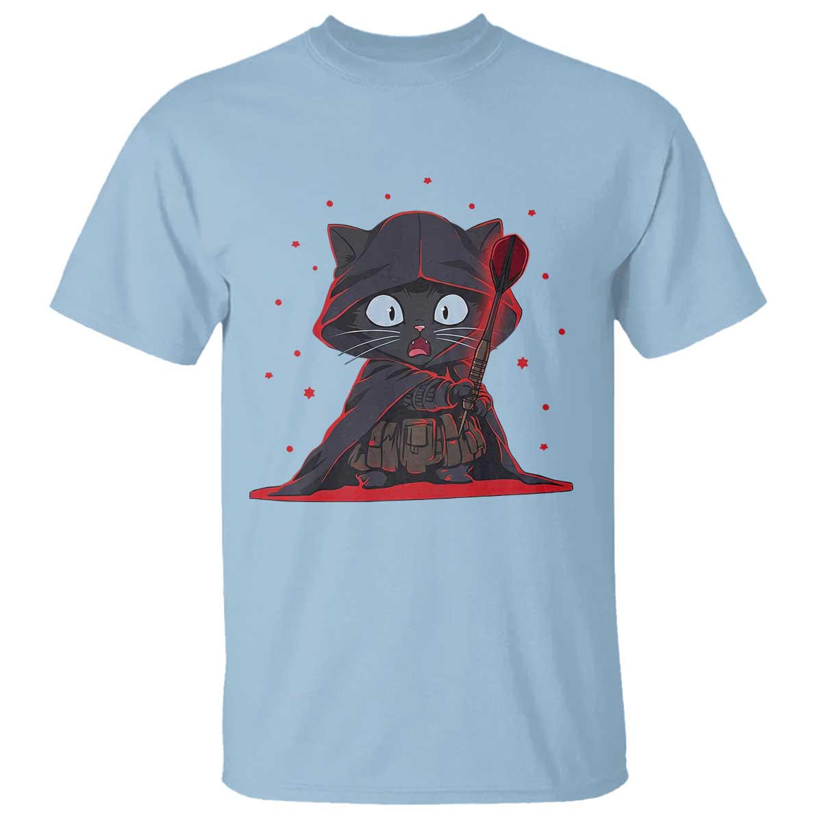 Funny Cat Vader Kitten Playing Darts T Shirt Space Scifi Dartist Gift - Wonder Print Shop
