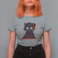 Funny Cat Vader Kitten Playing Darts T Shirt For Women Space Scifi Dartist Gift - Wonder Print Shop