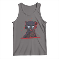 Funny Cat Vader Kitten Playing Darts Tank Top Space Scifi Dartist Gift - Wonder Print Shop