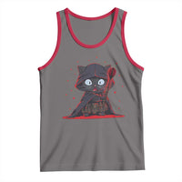 Funny Cat Vader Kitten Playing Darts Tank Top Space Scifi Dartist Gift - Wonder Print Shop