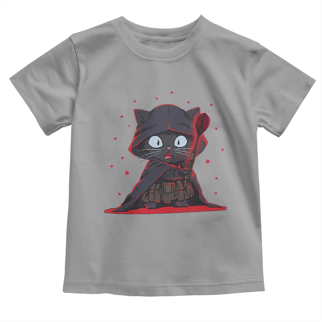 Funny Cat Vader Kitten Playing Darts Toddler T Shirt Space Scifi Dartist Gift - Wonder Print Shop