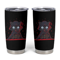 Funny Cat Vader Kitten Playing Darts Tumbler Cup Space Scifi Dartist Gift - Wonder Print Shop