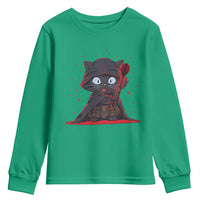 Funny Cat Vader Kitten Playing Darts Youth Sweatshirt Space Scifi Dartist Gift - Wonder Print Shop