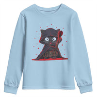 Funny Cat Vader Kitten Playing Darts Youth Sweatshirt Space Scifi Dartist Gift - Wonder Print Shop