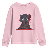 Funny Cat Vader Kitten Playing Darts Youth Sweatshirt Space Scifi Dartist Gift - Wonder Print Shop