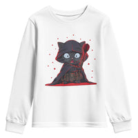 Funny Cat Vader Kitten Playing Darts Youth Sweatshirt Space Scifi Dartist Gift - Wonder Print Shop