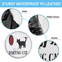 Funny Black Cat Darts Player Spare Tire Cover Darting Cat Dartist Gift - Wonder Print Shop