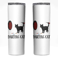 Funny Black Cat Darts Player Skinny Tumbler Darting Cat Dartist Gift - Wonder Print Shop