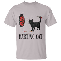 Funny Black Cat Darts Player T Shirt Darting Cat Dartist Gift - Wonder Print Shop